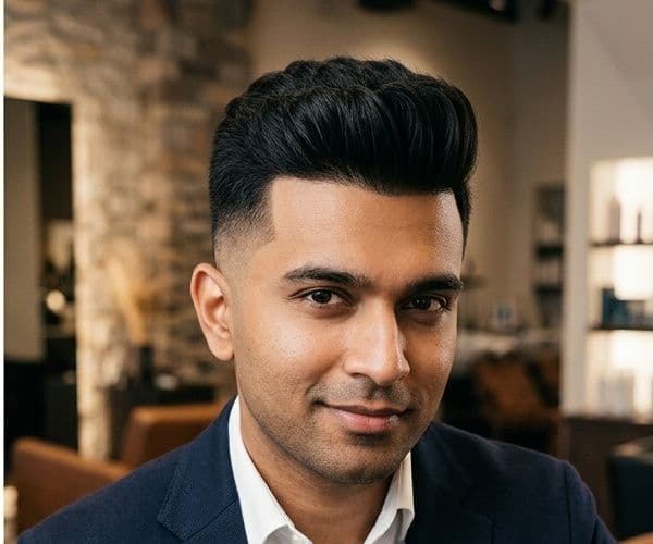 Total Crown Coverage with High-Volume Spiky Fade - After transformation